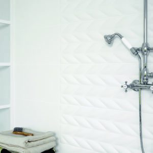 French Braid Dekor Weiss Matt. 30×90 cm
